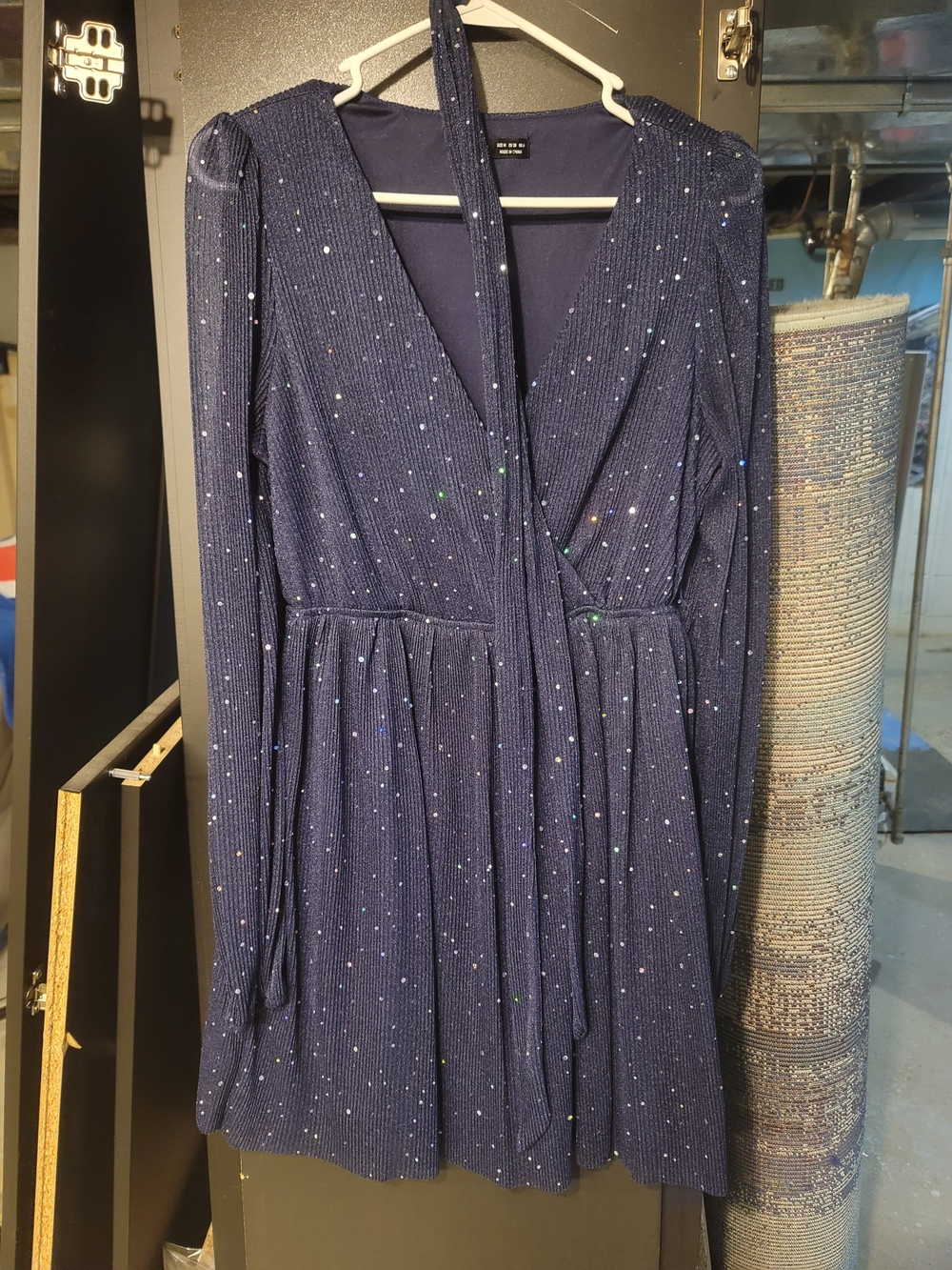 Navy Sequin Dress